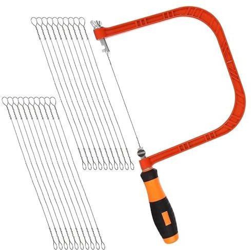 Sierra De Calar De 6 Pulgadas Sierra De Mano Cortar Metales Herramienta Manual Carpintería Marco De Sierra De Calar Con 20 Hojas De Repuesto Adicionales Sierra For Madera Carpintería Vidrio Metal