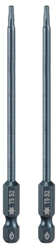 QUARKZMAN 2 Stück T9 Torx Bit Set, 100mm Länge Bitsatz 1/4 Zoll Sechskantschaft S2 Stahl Magnetisch für Schraubendreher Akkuschrauber Schrauben Werkzeug