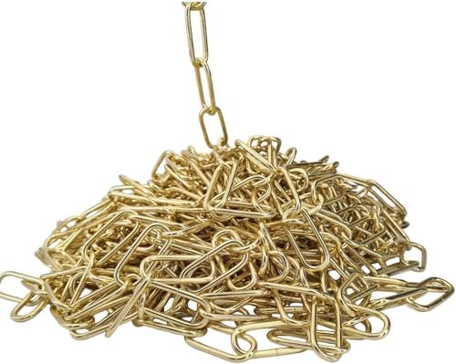 1,5m Rundgliederkette Eisen vergoldet 2,8mm goldfarben | Nicht verschweißt, flexibel & robust, Zierkette, Traglast 12kg