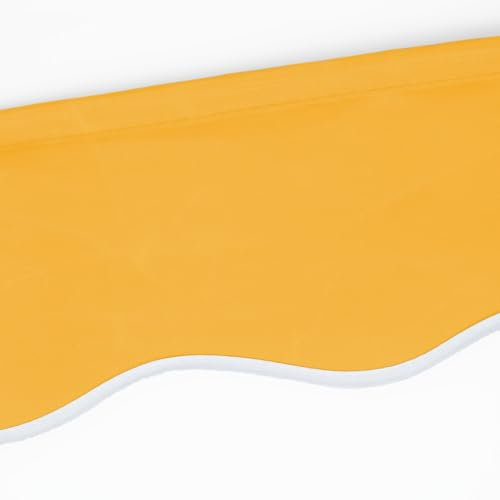Eclipse Volant aus Polyacryl inkl. Keder, hochwertiges Markisentuch Farbe: Gelb, Markisenbreite: 5.0 m Zubehör für Verschiedene Markisen als Sonnenschutz für Balkon und Terrasse