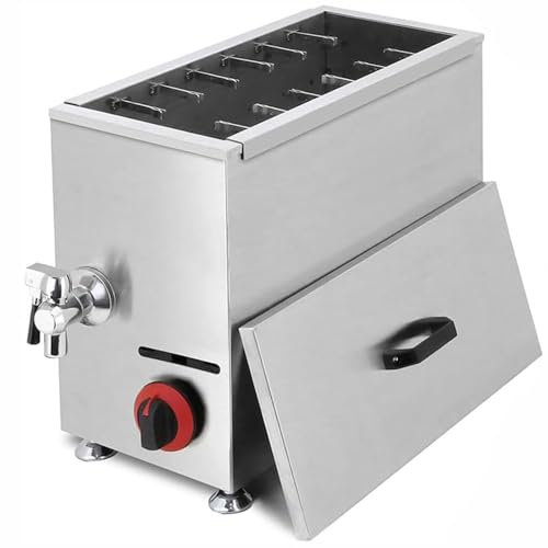 ylpddmm Friggitrice a Gas Professionale, friggitrice per Corn Dog, Macchina per Hot Dog al Formaggio, friggitrice a Gas GPL per Cucina, Ristorante, Snack Bar, Mensa, casa