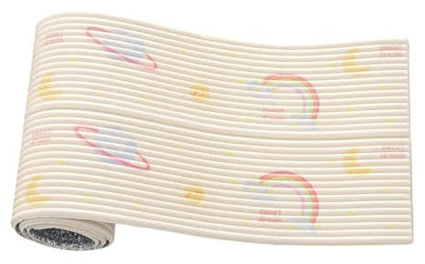 Panneaux muraux 3D, 40x200 cm, coussins muraux autocollants anti-collision pour lit, protection murale, décoration murale pour chambre d'enfant, protection des bords pour bébé en mousse (arc-en-ciel)