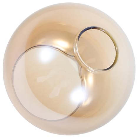 EXHUMKY Abat Jour Verre Sphérique Transparent Remplacement pour Lampe Suspendue Industrielle Design avec Ouverture pour Éclairage Intérieur et Extérieur