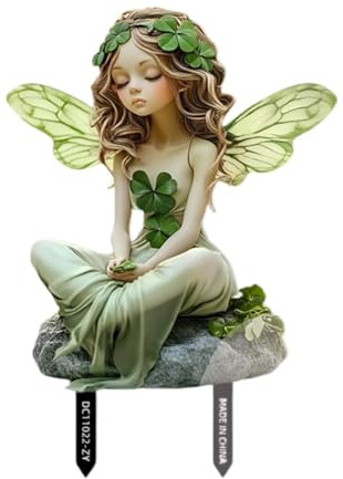 KESOTO Fairy Garden Stake Decor 2D Garden Fairy Decoration for Outside Yard Patio