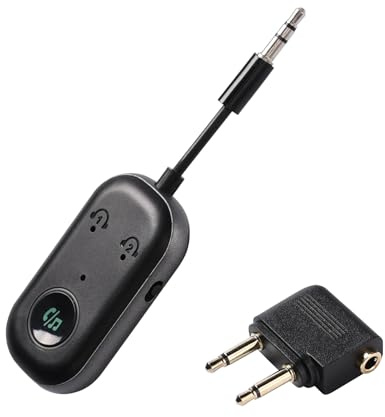 Pumwoy Transmisor Receptor Bluetooth 5.3, 2 en 1 Adaptador Bluetooth AUX, 2 Auriculares, Enchufe AUX de 3,5 mm para TV,Estéreo,Auriculares,Coche,Sistemas de Sonido,Teléfonos Móviles