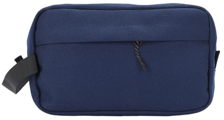 Jiawu Bolsa de Baño Suspendida Organizador de Almacenamiento Masculino con un Viaje de Agua para un Viaje de Negocios, un Material Robusto de Nylon (Azul Oscuro)