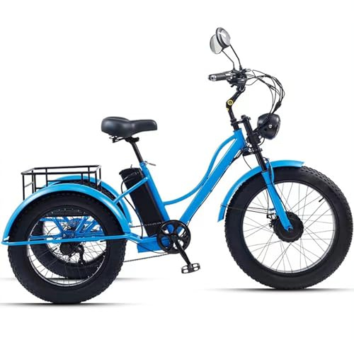 DEaThsalL Triciclos para Adultos De 24 Pulgadas Carga de 200 kg Altura Ajustable Cesta Trasera para Padres Scooter para Hacer Ejercicio y Hacer Compras para Personas Mayores