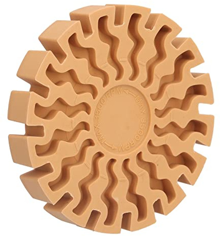 Marhynchus Gummi-Radiergummi-Radaufkleber-Entferner-Set, Weiches Rillen-Design für Autolack, Sicheres Entfernen von Aufklebern, Klebstoffen, Nadelstreifen, 4 Zoll, 100 Mm Durchmesser, 3500 U/min,
