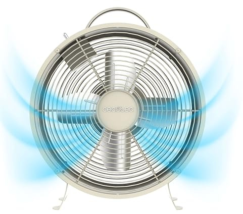 Cecotec Ventilatore da tavolo EnergySilence 400 RetroDesk Beige Cool, 25 W
