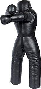 LEATHERAY MMA Grappling Dummy Jiu Jitsu Judo Martial Arts Punching Bag for Judo Karate, Wrestling Throwing BJJ Dummy Black 70-Unfilled