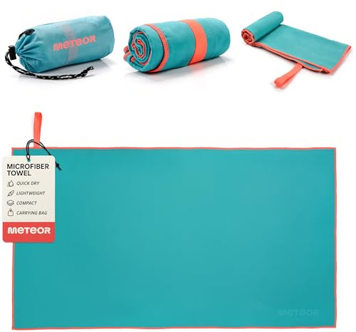 Mikrofaser-Handtuch, auch als Badetuch für Sport oder Strand, Reise, schnell trocknend, leicht, platzsparend, für Kinder, Männer, Frauen