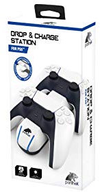 Panthek Dual Drop & Charge Station H2 + 2Pcs Mini Safe Plug + Ac Adaptor Ps5