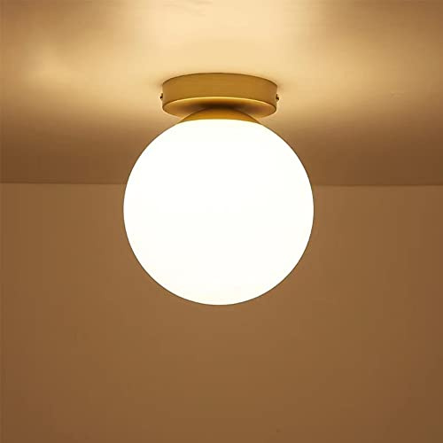 Mengjay Industrial Metal Lámparas de Techo，Bola de Cristal Aplique de pared，E27 Luz de Techo Retro Lampara Colgante， Moderno Iluminación Interiorpara para salón,dormitorio,decoración de casa (Big)