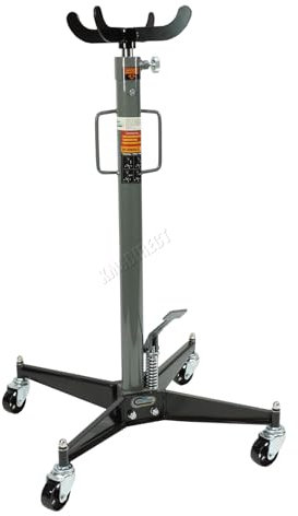 SwitZer Hydraulic Transmission Jack Gearbox Swivel Mobile Adjustable Height 0.5 Ton Tonne 500Kg Vertical Gear Lift Garage Car Fixing Hoist Grey