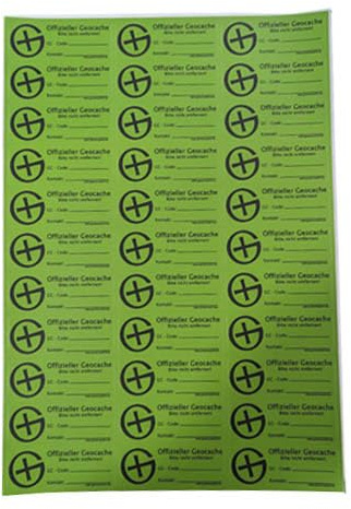 geo-Versand33 x filmburkar klistermärken geocaching engelska klistermärken Stashnote Petling Filmcan