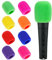 Invalidism 8 Pack Foam Mic Cover, Colorful Handheld Microphone Windscreen, Blocks Out Plosives Microphone Pop Foam Mic Filter, Microphone Foam Cover for KTV Stage Device Performance