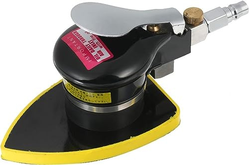 Amoladora, Lijadora Orbital Aleatoria Neumática Lijadora de Aire Pulidora Lijadora de Palma Triangular Pequeña Lijadora con Detalle de Ratón for el Cuidado de la Pintura de las Esquinas del Automóvil