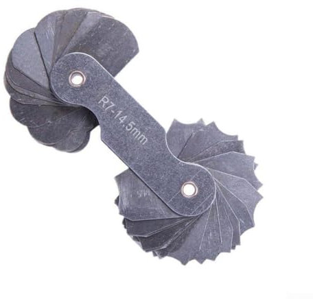 Umfassendes Radiuslehre Set, R1 6 5 bis R26 80, zuverlässiges Werkzeug für genaue Messungen (7-14,5)