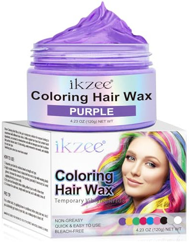 Lila Haarwachs, Temporäre Purple Haarsprayfarbe, Waschbares Purple Haarspray, Instant-Haarfärbemittel, Natürliche Haarfarbe, Styling-Haarton für Männer, Frauen, Party (Lila, 1)
