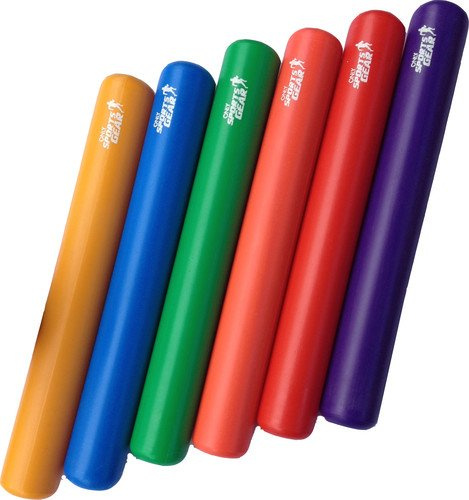 OSG Hollow Plastic Athletics Relay Running Batons Set Of 6