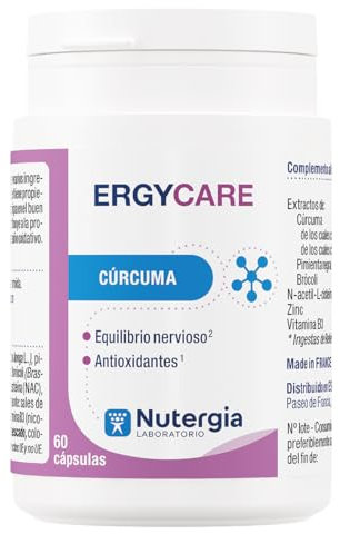Ergycare 60 cápsulas Complemento alimenticio a base de cúrcuma.