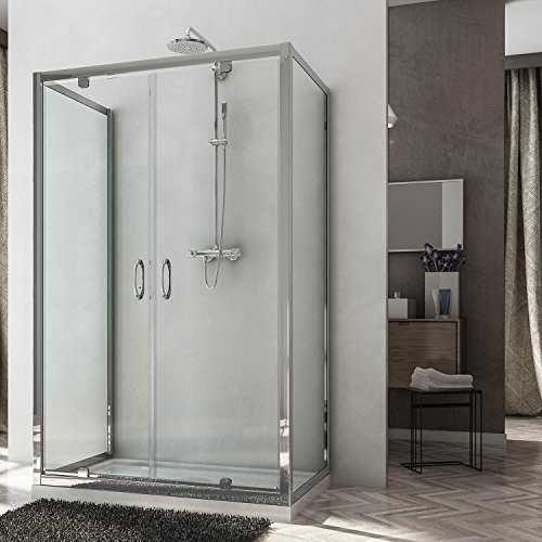 Cabine Douche avec 3 côtés 70x120x70 CM H185 trasparent modèle Sintesi Trio 2 Portillons