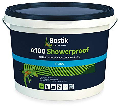 Bostik A100 Showerproof Wall Tile Adhesive 10L, White