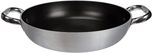 Poêle Aluminium et Téflon avec poignées en Acier Inoxydable Agneaux cm. 28