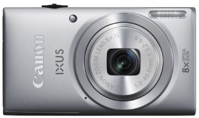 Canon Digital Camera IXUS 135 Silver 16MP 8x Optical Zoom Wi-Fi/Bluetooth Enabled