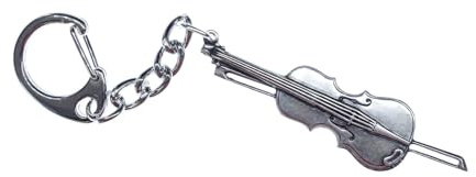 Miniblings Geige Schlüsselanhänger Musik Violine silber | Begleiter am Schlüsselbund, aus Berlin, ein Fundstück für Sammler