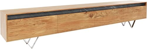 Fernsehtisch Stonegrace Akazie Natur Schiefer 240 cm 4 Türen Design | Lowboard