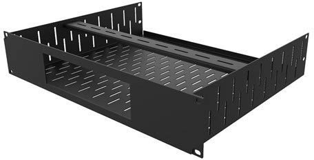 Penn Elcom 2U Rack Shelf & Faceplate Cut Out Compatible With 1 x Amp Unit