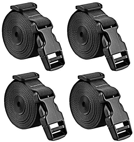 Verktygssap, kraftiga säkra remmar för utomhussport, backpacking, sovsäckskompression, bagage, buntning, med snabbfrigöringsspänne 4 st