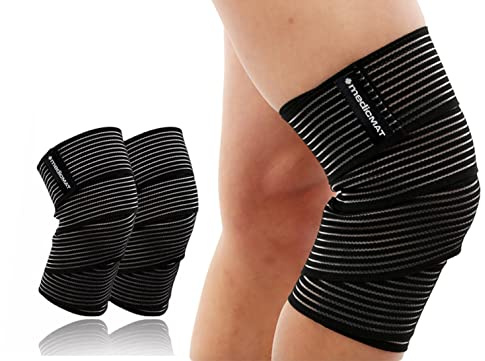 2 bende sportive da 180 cm per proteggere ginocchia, caviglie, cosce e gambe
