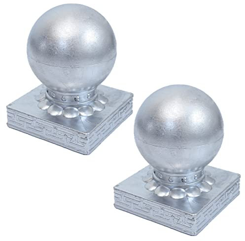 2 X Pfostenkappe Für Zaunpfosten, Hohle Pfostenträger, Aluminium, Sphärisch Lotus Deckel, Abdeckkappe Für Holzpfosten, 100 X 100 Mm,120x120mm