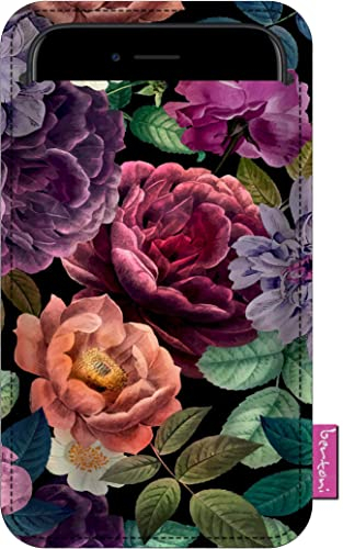 Handytasche bertoni aus Filz für Smartphone z.B. iPhone 14/14 Pro Max/13/13 Pro/12/11, Galaxy S23+/S22 Ultra/S21+/S20, Redmi Note, Pixel 7/6 - Damen Handy-Hülle mit Stoff Filztasche (XXL, Enigma)