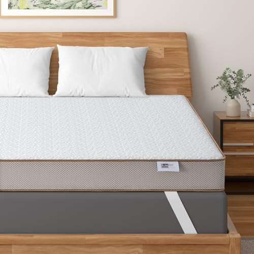 BedStory Topper 10cm 90x200cm H3/H4, Matratzentopper mit Gel Memory Foam & Kaltschaum, Kühlend, Stützend, Atmungsaktiv Matratzentopper mit waschbar Bezug, Oeko-TEX & CertiPUR-US Zertifiziert