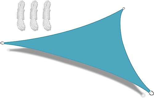 YWBXSHKD Vela Ombreggiante Triangolare 2x2x2m, Vela Tende Impermeabile con Protezione Raggi UV, Gazebo Giardino Telo Vela Triangolare Ombreggiante, Tende da Sole per Esterno Terrazza