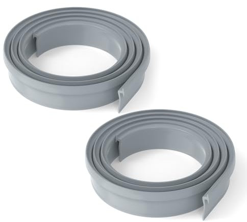 Shuisen Lot de 2 balayages de porte de douche coudés en vinyle gris 91,4 cm de long pour portes de douche encadrées