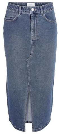 Noisy May Falda para Mujer, Medio De Mezclilla Azul, L