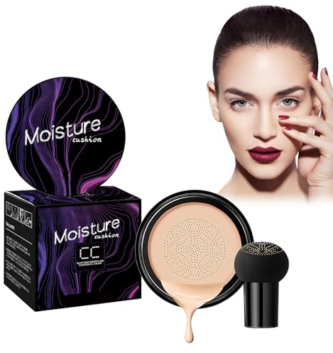 CC Crema, Cojín De Aire BB Cream, Cojín De Aire CC Cream, La Cabeza De Hongos BB Cream, Cojín De Aire Mushroom Head Resistente Al Agua CC Cream (Blanco)