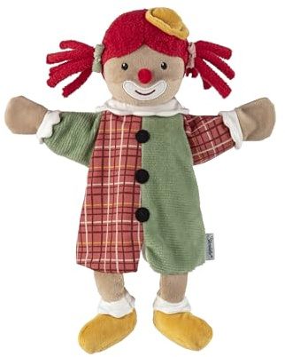 Pupazzo a mano Clown, giocattolo morbido per teatro Kasperle, raccontare storie e primo gioco di ruolo, per ragazze e ragazzi