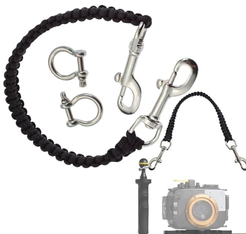 Underwater Camera Tray Rope, Underwater Camera Housing Carrying Lanyard - Flexible and Durable Diving Lanyard - Camera and Camcorder Straps Access