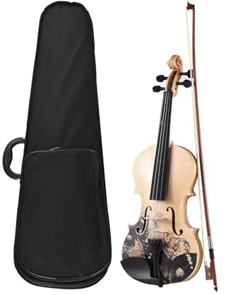 Anfänger Geige 4/4 Akustische Violine Decke Aus Linde Zargen Und Rückseite Aus Ahorn Kopfplatte Mit Koffer Und Bogen
