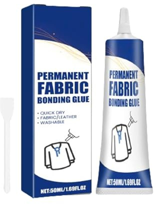 Pegamento transparente para ropa de tela - Súper pegamento adhesivo fuerte | Pegamento impermeable para tela | Pegamento de unión permanente para reparación de telas, adhesivo para tela, pegamento par