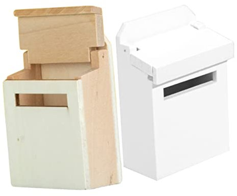 TOYANDONA 2pièces Mini Boîte Aux Lettres pour Maison De Poupée Décoration Miniature pour De Naturel