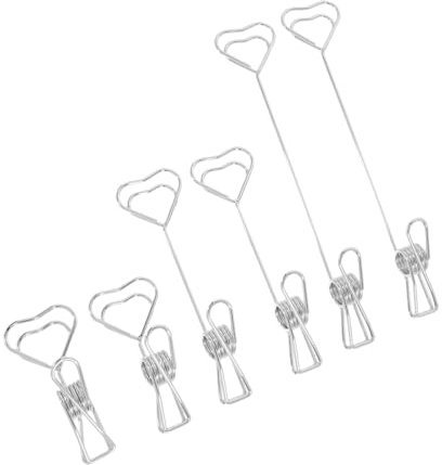 ARTIBETTER 6stücke Herzförmiger Memo-clip-halter Aus Metall Tischkartenhalter Notizkartenhalter Papierhalter Für Schreibtisch Büro Und Zuhause Zum Ordnen Von Karten Und Notizen