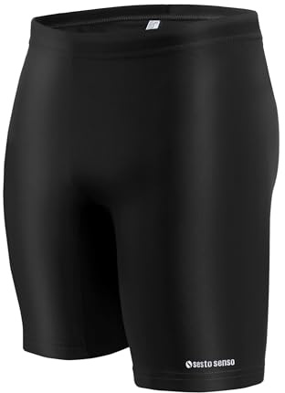 sesto senso Herren Jammer Badehose Badeshorts Lang Eng Boxer Surfen Segeln Wassersport 3XL Schwarz