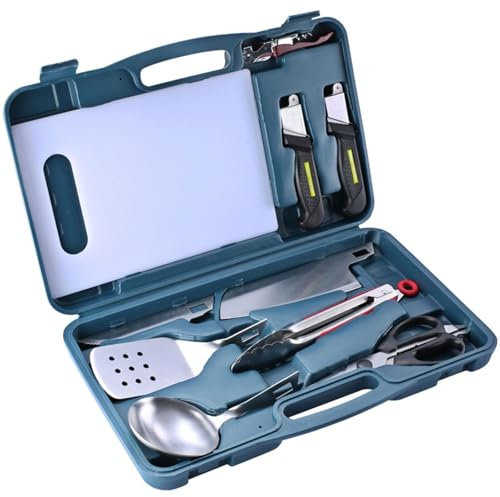 Robustes Grillwerkzeug-Geschenkset für Männer, Grillzubehör-Set aus Edelstahl mit Tragetasche, ideal für Camping und Reisen
