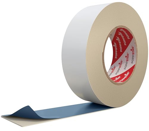 POPPSTAR Wohnwagen Dichtband 10m (Butylband selbstklebend weiß, 10m x 5cm x 1mm), 1 Rolle